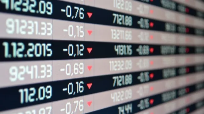 stock chart trending down